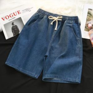 Quần short jeans ống rộng có kiểu dáng lưng thun phong cách trẻ trung năng động