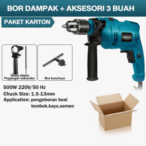 Mesin bor Listrik 13 mm impact bisa bolak balik3500rpm dengan variable speed Impact drill