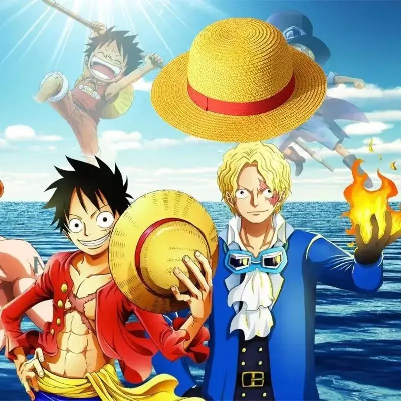 One Piece Luffy Straw Hat Cosplay Adults&Kids Halloween Gift