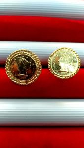 Cincin Wanita Rupiah Tempahan Lapis Emas Anti Karat