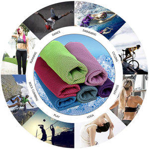 ผ้าเย็นซับเหงื่อ ผ้าออกกำลังกาย สำหรับนักกีฬา ขนาด30x80cm ผ้าเช็ดเหงือ เก็บความเย็นได้ดีเยี่ยม Cool Towel (สุ่มแบบ) SP24