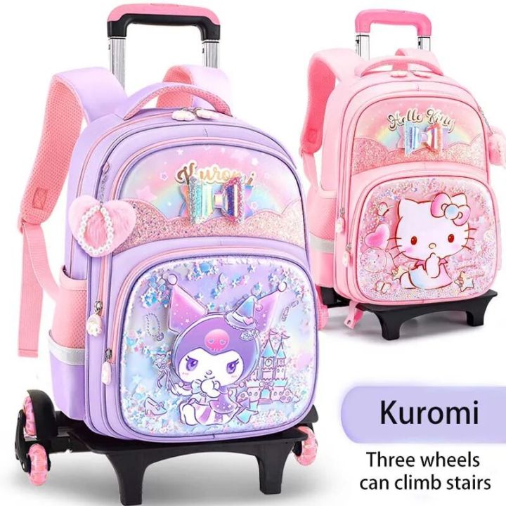 Hello kitty trolley school bag best sale