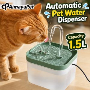 Automatic Pet Water Fountain For Dog Cat Mute Pump Replaceable Filter Visible Water Tank Bpa Usb Drinking Bowl