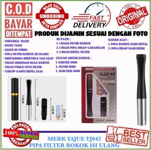 PIPE HOLDER YAJUE YJ042 ISI ULANG PIPA FILTER SARINGAN ASAP REFILL 8MM / 6MM