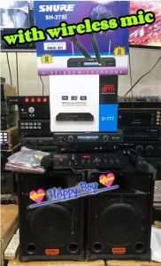 Karaoke set Original Promac speaker SPK-65 with amplifier & megapro doremi midi with 17000songs midi karaoke DVD Player Free platinum microphone