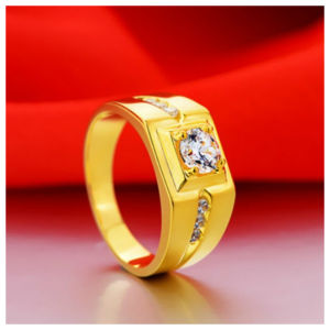 Nhẫn Nam Mạ Vàng Cao Cấp Đính Đá Thời Trang Đẳng Cấp NamTính RB7ZIRCONVANG2
