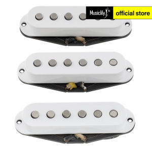 The Revival Pickups RPS1 Vintage Classic Alnico 5/Alnico 3 Magnet Single Coil Neck Middle Bridge Pickups Set for Strat Style Electric Guitar White