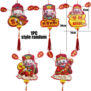 Cute Chinese New Year Decoration The God of wealth Wagging Ears Refrigerator Magnet 2025 Spring Festival Home Decor Snaker Year Hanging Pendent(in stock)