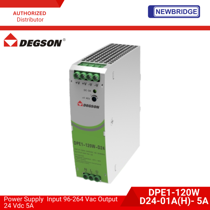 Degson Power Supply Input 96-264 Vac Output 24 Vdc 5A -Newbridge DPE1 ...