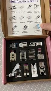 11pcs SET TAPAK MESIN PORTABLE Tapak Tepi Tapak overcast Tapak zip solok Tapak Baby seam Presser Foot Sewing Foot  Presser Foot Sewing Machine Parts & Accessories