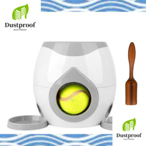 Automatic Dog Ball Launcher Toy - Interactive Tennis Ball Thrower with Treat Reward Feeder for Indoor Training & Play