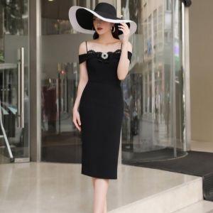 MyDu Shop | Đầm Ôm 2 Dây MS 2440 – Vai Đổ Sang Trọng Gợi Cảm Tôn Dáng