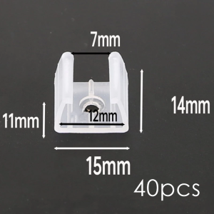 40Pcs Flexible Led Strip Buckles Led Light Strip Fixed Clips 8-10mm 11-13mm (without Screws)