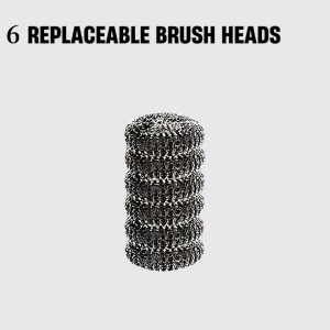 2 in 1 Triangle Steel Ball Scrubber Mop with Chenille Cloth Long Handle Floor Cleaning Brush for Kitchen Bathroom Tile Wall Cleaning