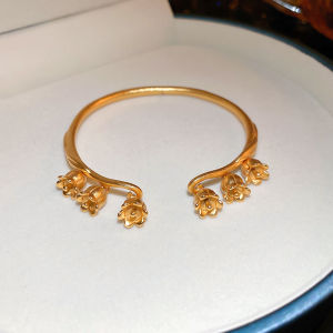 Viviann Flower Open Bracelet Fllower Bracelets Bangles For Women Stainless Steel Bracelet Fashion Jewelry Charm Jewelry Accessories Bracelet loves