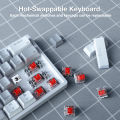 SOLAKAKA Hot-swappable Wireless Mechanical Keyboard 61 Keys RGB Backlit Bluetooth+2.4G Wireless+Type-C Wired 3-mode Connection Gaming Keyboard (SK961 ). 