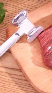 BHQ Aluminium Double Sided Meat Hammer Beef Steak Meat Tenderizer Meat Beater Pounder Tukul Daging