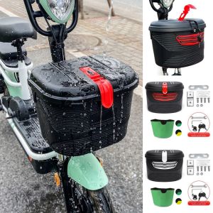 SJJL Plastic Electric Scooter Basket Large Capacity High Load-bearing Front and Rear Basket High Quality Accessories Parts Anti-theft Baskets Replacement