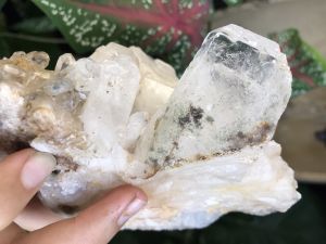 Đá thạch Anh ưu linh pha lê tự nhiên trong suốt vàng Citrine thanh tẩy thiền định tarot cực mạnh Clear Quartz Natural 65