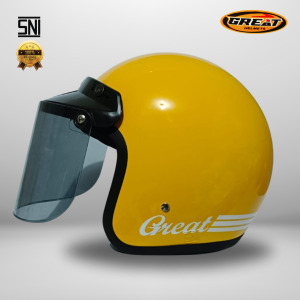 Great Helm Bogo Original Glossy Kuning Termurah Pria Wanita 100% SNI G07