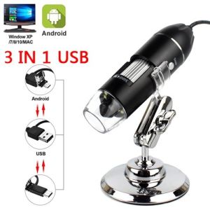 1600x Portable HD Digital Microscope USB Electronic Magnifier With IOS OTG SB Upgrade WiFi Microscope With Bracket