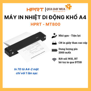 Máy in giấy A4 HPRT- MT800 in nhanh độ phân giải cao thiết kế nhỏ gọn dung lượng pin cao