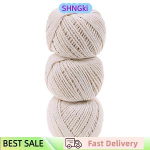 SHNGki 1Roll 229 feet Butchers Cotton Twine Meat Trussing Turkey Barbecue Strings Rope