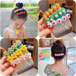 Xước Tóc/Cài Tóc Mái Nhựa Đính Hoa và Trái Cây Màu Sắc Xinh Tươi Siêu Đáng Yêu Cho Bé Gái
