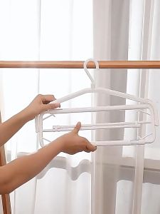 Mishilei Retractable Clothes Hanger for Drying Quilts Towels Bathrobes Large Size Coat Hanger Home Use Drying
