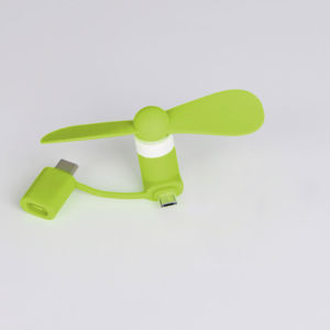 [Local Delivery] Portable Mini 2 In 1 Mobile Phone Fan USB Adapter For Type C Android Phone /iPhone  [Shipping from the Philippines]