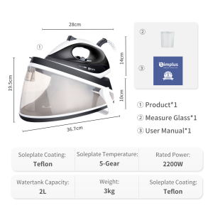 Simplus Generator Iron Steamer丨Teflon Coated Soleplate丨Self Maintain Mode丨Ultimate G9000 GTJH013