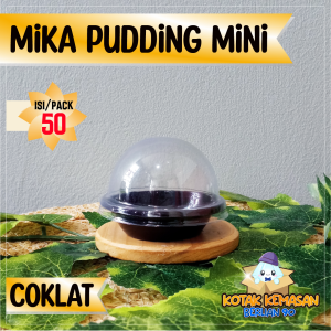 (ISI 50 PCS) MIKA PUDDING BULAT PINK DAN COKLAT /MIKA MOCHI DAIFUKU LUCU/ MIKA MOONCAKE/ MIKA CAKE