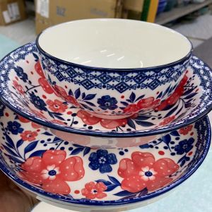 ถ้วยชาม ชุด 3 ใบ ถ้วยก๋วยเตี๋ยว ถ้วยลายโบฮีเมี่ยน ถ้วยเซรามิก ชามราคาถูก ถ้วยยกโหล ถ้วยราคาถูก