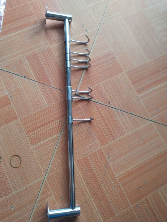 Giá treo xoong nồi trên tường inox 304, treo rổ rá, treo đồ móc treo di ...