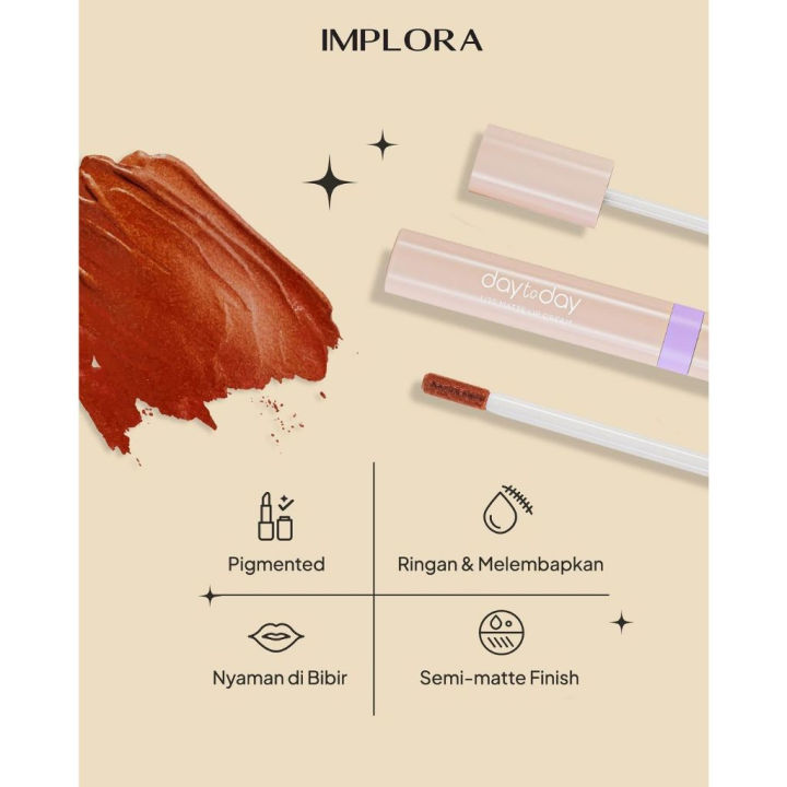 Implora%20Day%20to%20Day%20Lite%20Matte%20Lip%20Cream/Lipstick%20-%20Image%205