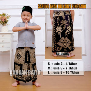 Sarung Anak Instan Untuk Usia 2-10 Sarung Batik anak Dengan Karet Pnggang Model Rok Praktis Motiv DIAMON DAN RONCE Bahan Katun Lembut Adem Di Pakai
