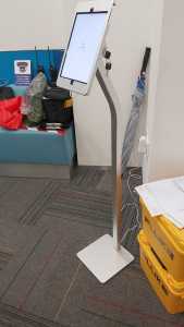 tablet stand with key and lock anti theft SPEEDSMOUNT rotate tilt alumni