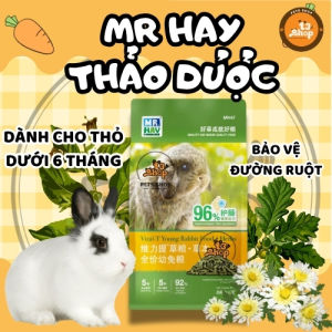 thức ăn cỏ nén Mr.Hay Vital-T - Thảo Dược (dành cho thỏ bụng yếu) 800gr - T3 PETS SHOP