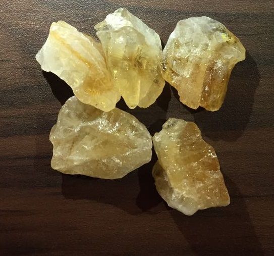 Citrine Raw Pendant Stone with 3mm Hole (Sold Per Piece) Crystal