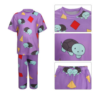 Witch Hunters K-POP Zoe lavender geometric pajamas cosplay performance clothing Zoe loungewear set gift