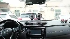 Car Strong Dual Fan Air Conditioning Double Booster Cooler 360° Desktop USB Mini Fan For Car Van Truck