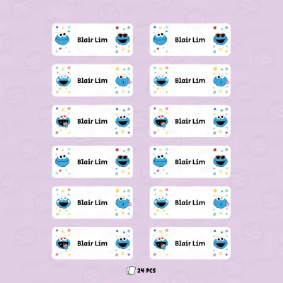 Custom Kids Name Labels Large – Personalized Waterproof Cartoon School Stickers