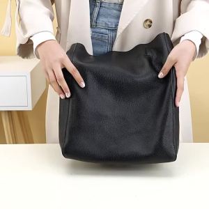 Tote da thật Túi Lớp trên cùng da bò của phụ nữ Túi Túi xách sức chứa lớn giản dị Túi Đeo Vai