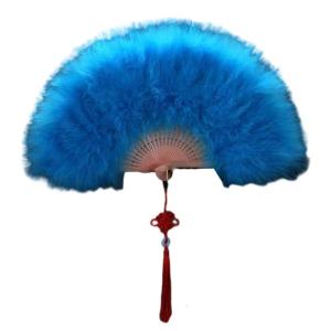 Womens Feather Fan 1920s Vintage Fans with Full Down Feather for Wedding Fan Folding Dance Fan