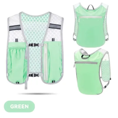 Reflective Running Vest Hydration Backpack For Women Men With Multi-Pocket Breathable Lightweight Adjustable Buckle Waterproof Reflective Strip For Hiking Cycling And Camping Casual Outdoor Sports