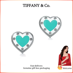(New) Womens Fashion earrings s925 sterling silver Return to T Blue Heart Earrings Valentines Day holiday gifts