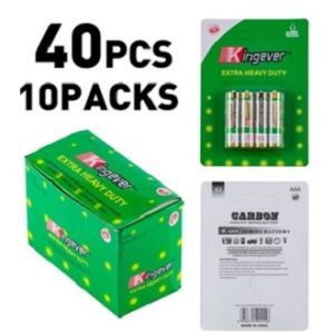 Kingever 100% Original R03 AAA R03 4pcs/Pack Extra Heavy Duty Battery Metal-cased Series