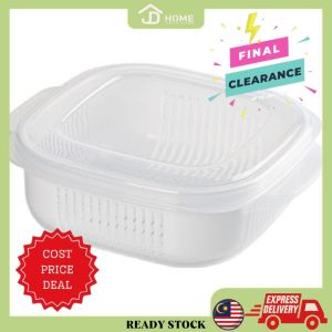 JD Home 🇲🇾 [Ready Stock] ❤ Microwave Rice Heating Packing Box Multifunctional Fridge Preservation Rice Separate Lunch Box Dishes Separate Fridge Safe PP Material Food Container Fresh-keeping Box With Drain Container Tableware/ 米饭分装保鲜盒