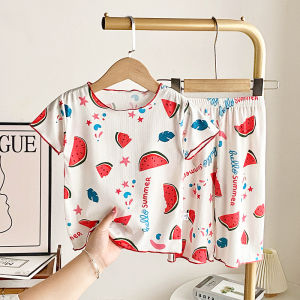 ByKiddos - Piyama Anak Setelan Baju Tidur Anak Perempuan Lengan Pendek Motif Lucu Kekanak-Kanakan