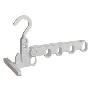 Space Saving Foldable Hanger Plastic Travel Drying Rack with 5 Holes Easy To Install with No Tools Needed Door Hook